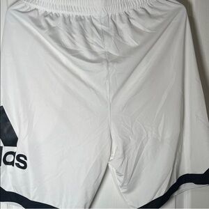 Adidas White Shorts with Black Logo